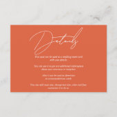 Script Kalligraphie Verona Sonnenuntergang Orange  Begleitkarte (Vorderseite)