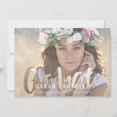 Script-Karte für den Abschluss Gold Foil Einladung (Vorderseite)