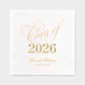 Script-Klasse 2025 Abschluss Gold Servietten Mit Folie (Vorderseite)