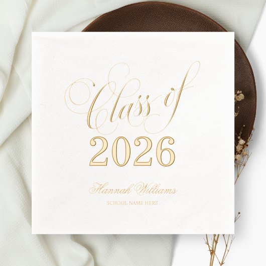 Script-Klasse 2025 Abschluss Gold Servietten Mit Folie