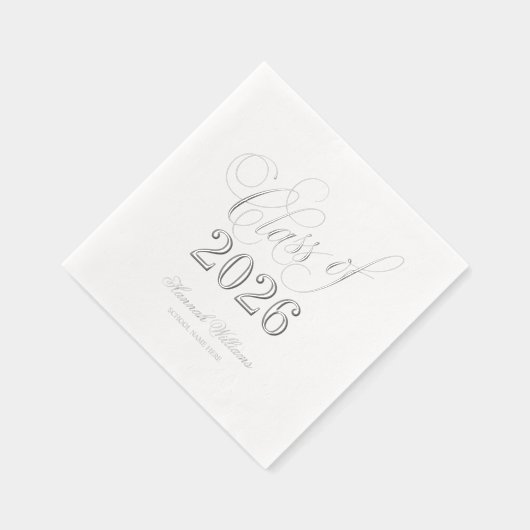 Script-Klasse 2025 Abschluss Silver Servietten Mit Folie (Rechts)