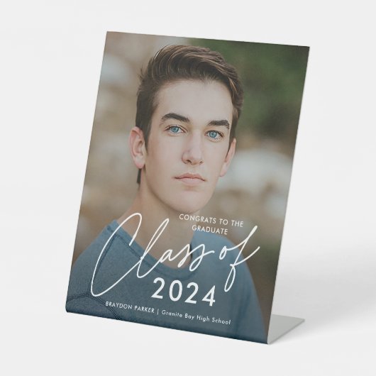 Script-Klasse von 2024 Abschluss Willkommen Sockelschild (Vorderseite)