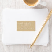 Script Kraft Paper Wedding Rücksendeadresse Adressaufkleber (Insitu)