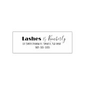 Script Lash Studio Name Rücksendeadresse Telefon Permastempel (Design)