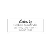 Script Lash Tech Name Return Address Phone Permastempel (Design)