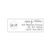 Script Lashes Studio Name Return Address Phone Permastempel (Design)