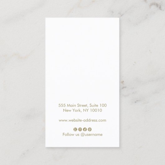 Script Lavender Watercolor Earring Juwelier Displa Visitenkarte (Rückseite)