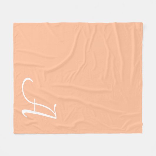 Script Letter Fleece Blanket (Vorderseite (Horizontal))