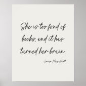 Script Lettering Book Lovers Literary Quote Art Poster (Vorne)