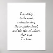 Script Lettering Friendship Quote Art Poster (Vorne)