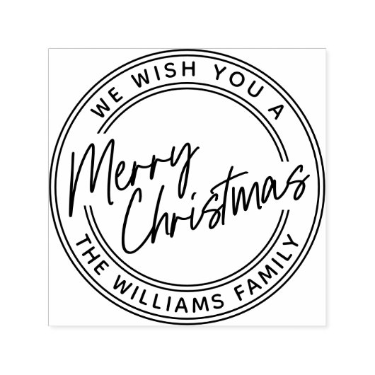 Script Lettering Frohe Weihnachten Permastempel (Design)