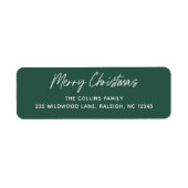 Script Lettering Frohe Weihnachts-Rücksendeadresse (Vorne)