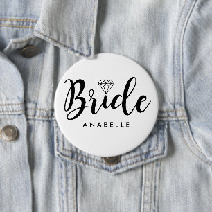 Script Letters "Bride" Personalisiert Button