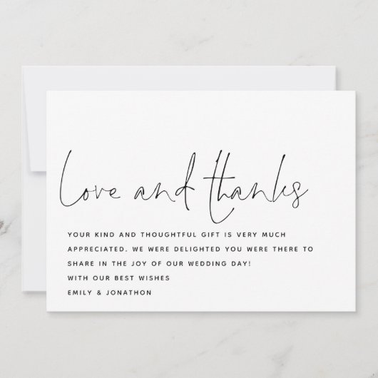 Script-Liebe Danke Foto Wedding Vielen Dank (Vorderseite)