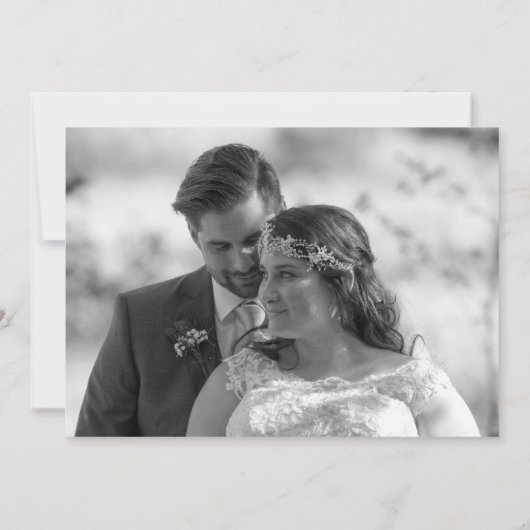 Script-Liebe Danke Foto Wedding Vielen Dank (Rückseite)