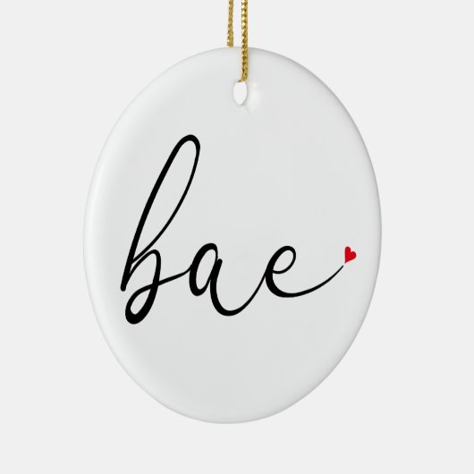 Script-Liebe Heart Bae Definition Keramik Ornament (Rechts)