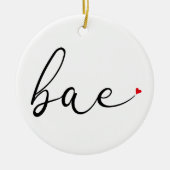 Script-Liebe Heart Bae Definition Keramik Ornament (Vorne)
