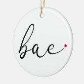 Script-Liebe Heart Bae Definition Keramik Ornament (Links)