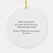 Script-Liebe Heart Bae Definition Keramik Ornament (Hinten)