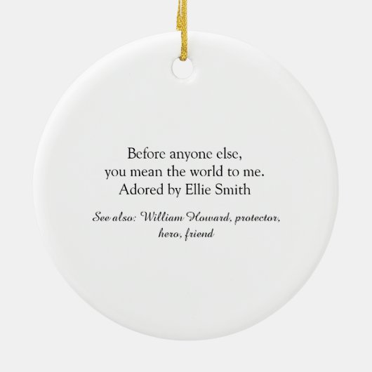 Script-Liebe Heart Bae Definition Keramik Ornament (Hinten)