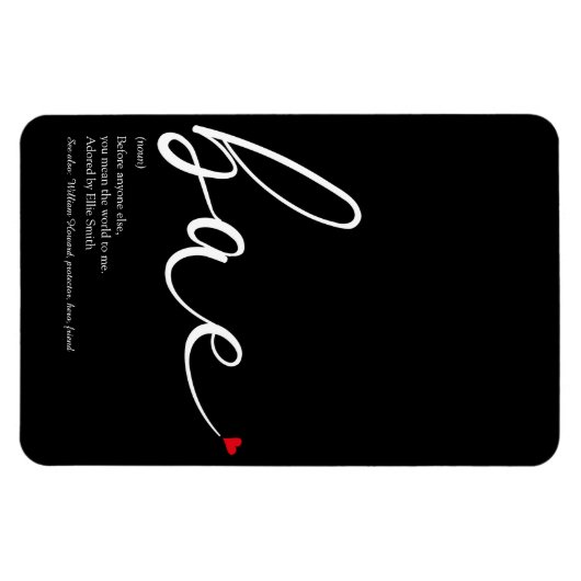 Script-Liebe Heart Bae Definition Magnet (Horizontal)