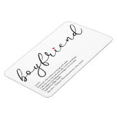 Script Liebe Herz Freund Definition Magnet (Linke Seite)