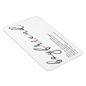 Script Liebe Herz Freund Definition Magnet (Rechte Seite)