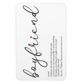 Script Liebe Herz Freund Definition Magnet (Vertikal)