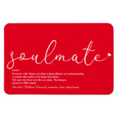 Script-Liebe Herz Soulmate Definition Rot Magnet (Horizontal)