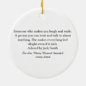 Script-Liebe Herzfreundin - Definition Keramik Ornament (Hinten)