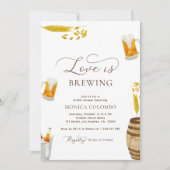 Script-Liebe ist das Brewing-Beer-Brautparty Einladung (Vorderseite)