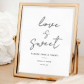 Script-Liebe ist Sweet Gastgeschenk Hochzeit Sign Poster