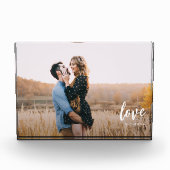 Script-Liebe Personalisierte Paare Fotoblock (Vorderseite)