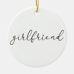 Script Liebes Herz Freundin Definition Keramik Ornament