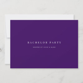 Script Lila Bachelor Party Einladungskarte Einladung