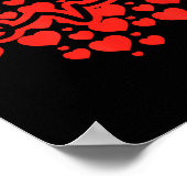 Script Love Heart Of Hearts Valentine's Day Poster (Ecke)