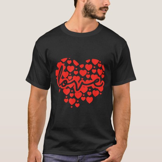 Script Love Heart Of Hearts Valentine's Day T-Shirt (Vorderseite)