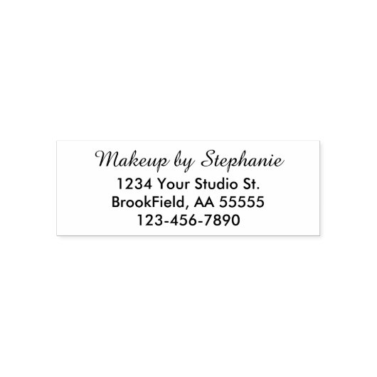 Script Make-up-Studio Name Rücksendeadresse Telefo Permastempel (Design)