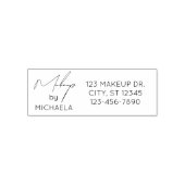 Script Makeup Studio Name Return Address Phone  Permastempel (Design)