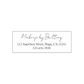 Script Makeup Studio Name Return Address Phone Permastempel (Design)