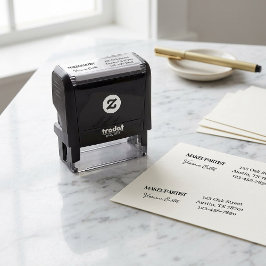 Script Makeup Studio Name Return Address Phone Permastempel