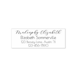 Script Makeup Studio Name Return Address Phone Permastempel