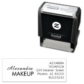 Script Makeup Studio Name Return Address Phone Sel Permastempel (Beispiel)
