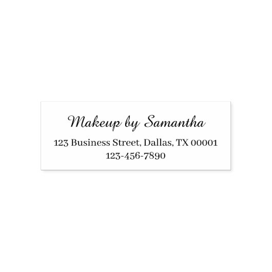 Script Makeup Studio Name Rücksendeadresse Telefon Permastempel (Design)