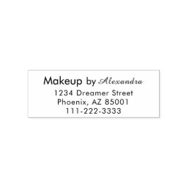 Script Makeup-Studio Name Rücksendeadresse Telefon Permastempel