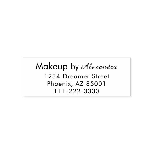 Script Makeup-Studio Name Rücksendeadresse Telefon Permastempel (Design)