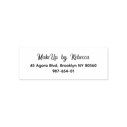 Script Makeup-Studio Name Rücksendeadresse Telefon Permastempel (Design)