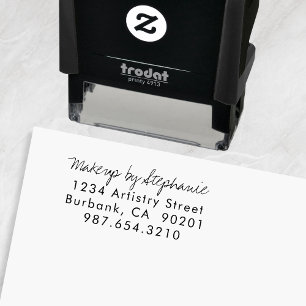 Script Makeup-Studio Name Rücksendeadresse Telefon Permastempel