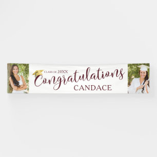 Script-Maroon-GRATULATIONS-Foto-Abschluss Banner