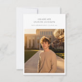 Script Masters Degree Western Abschluss Foto Einladung (Vorderseite)